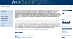 Desktop Screenshot of investor.reis.com